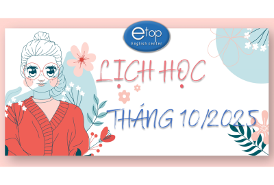 LỊCH HỌC THÁNG 10/2025